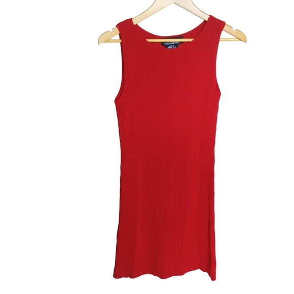 No Boundaries Red Sparkly Sleeveless Sweater Dress - Picture 3 of 7